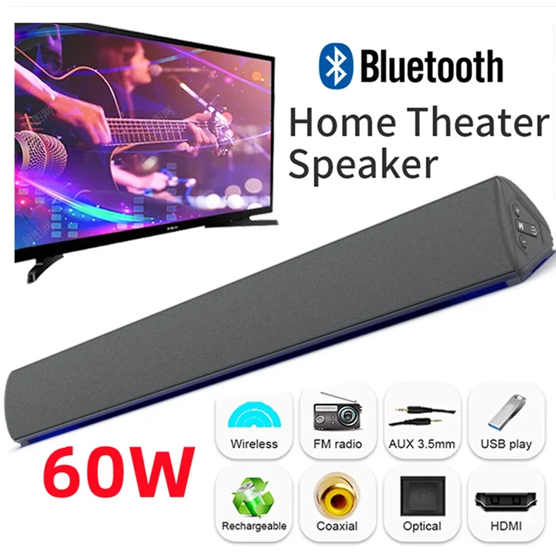 Home Cinema Complet - 60W Wireless TV PC Soundbar altoparlante