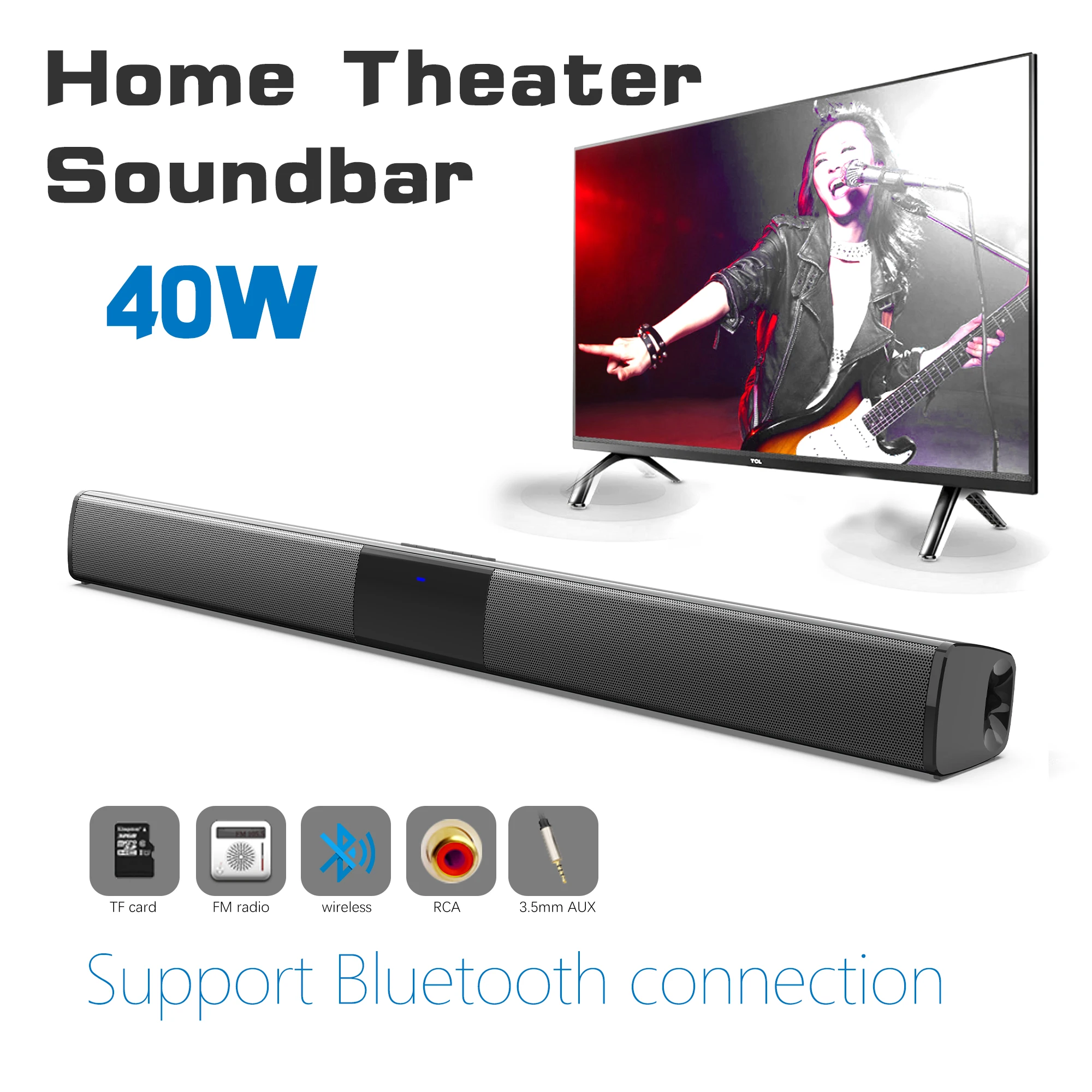 Home Cinema Wireless Speakers - Soundbar ad alta potenza da 40