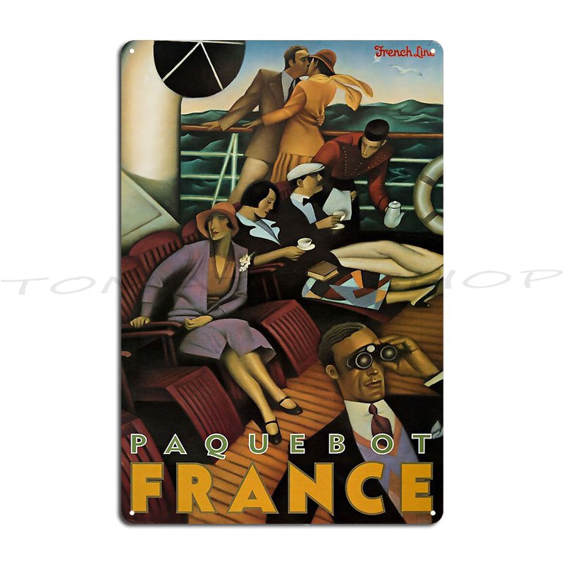 Home Cinema France - Paquebot France - Targa in metallo